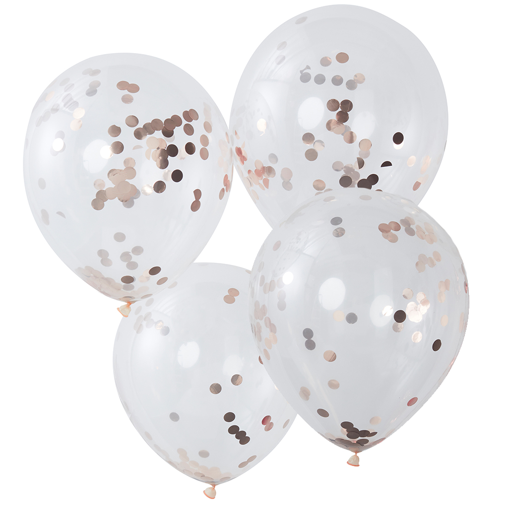 Luftballons Konfetti "Pick & Mix Rosé" (5 Stück)