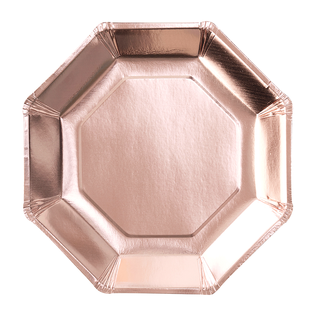 Partygeschirr Roségold "Pick & Mix Rosé" Teller