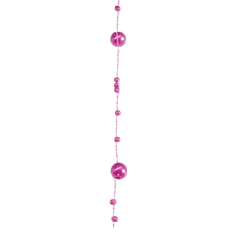 Dekoband Perlen 8 mm x 5 m-fuchsia