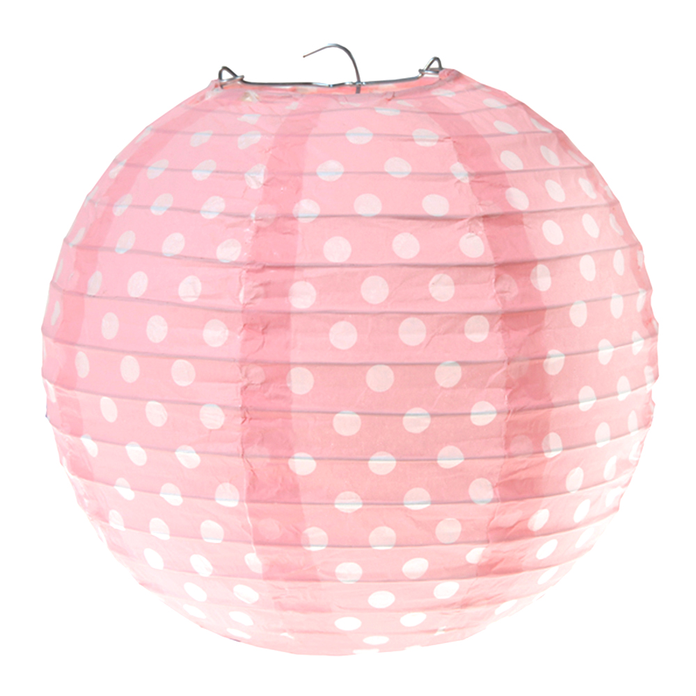 Laternen Dots Ø 20 cm (2 Stück) rosa