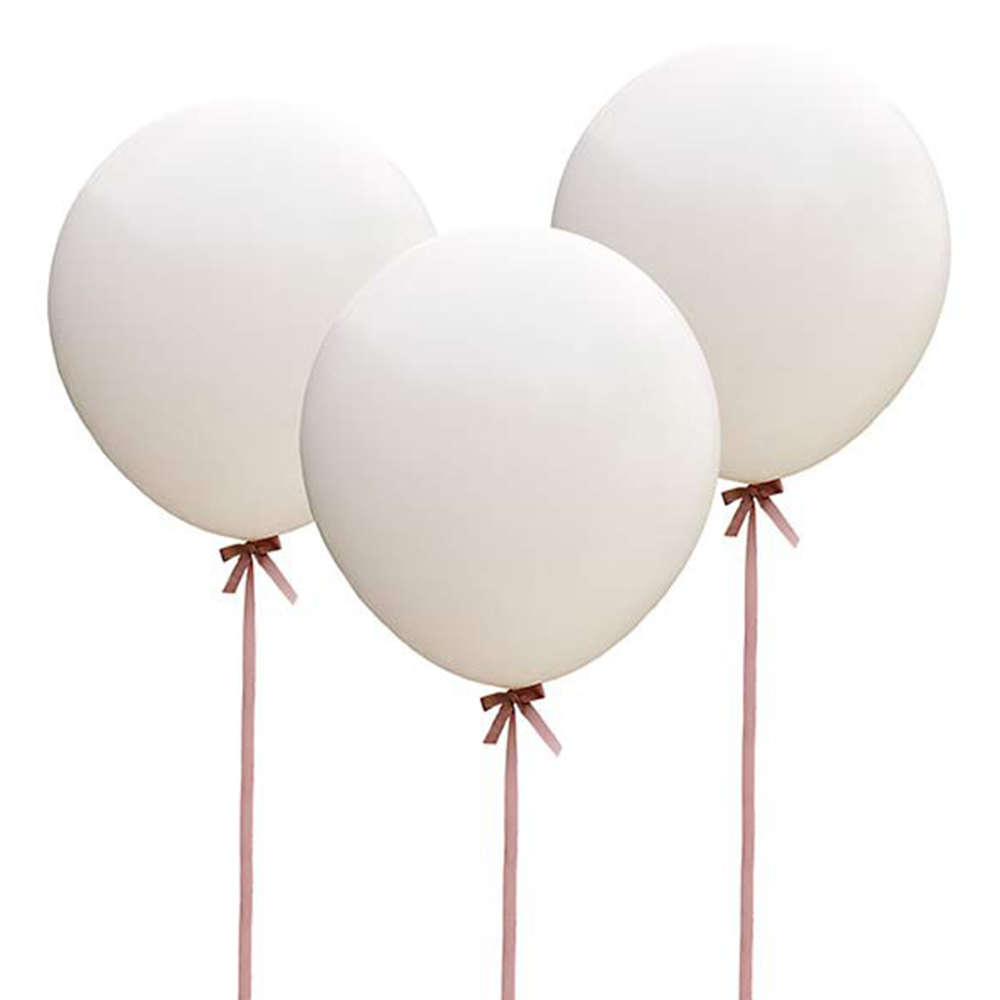 Ballon XXL "Vintage Affair" Ø 90 cm (3 Stück) weiß