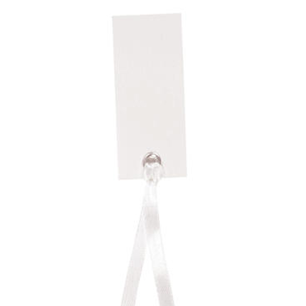 Namenskarte m. Band 3 x 7 cm (12 Stück)