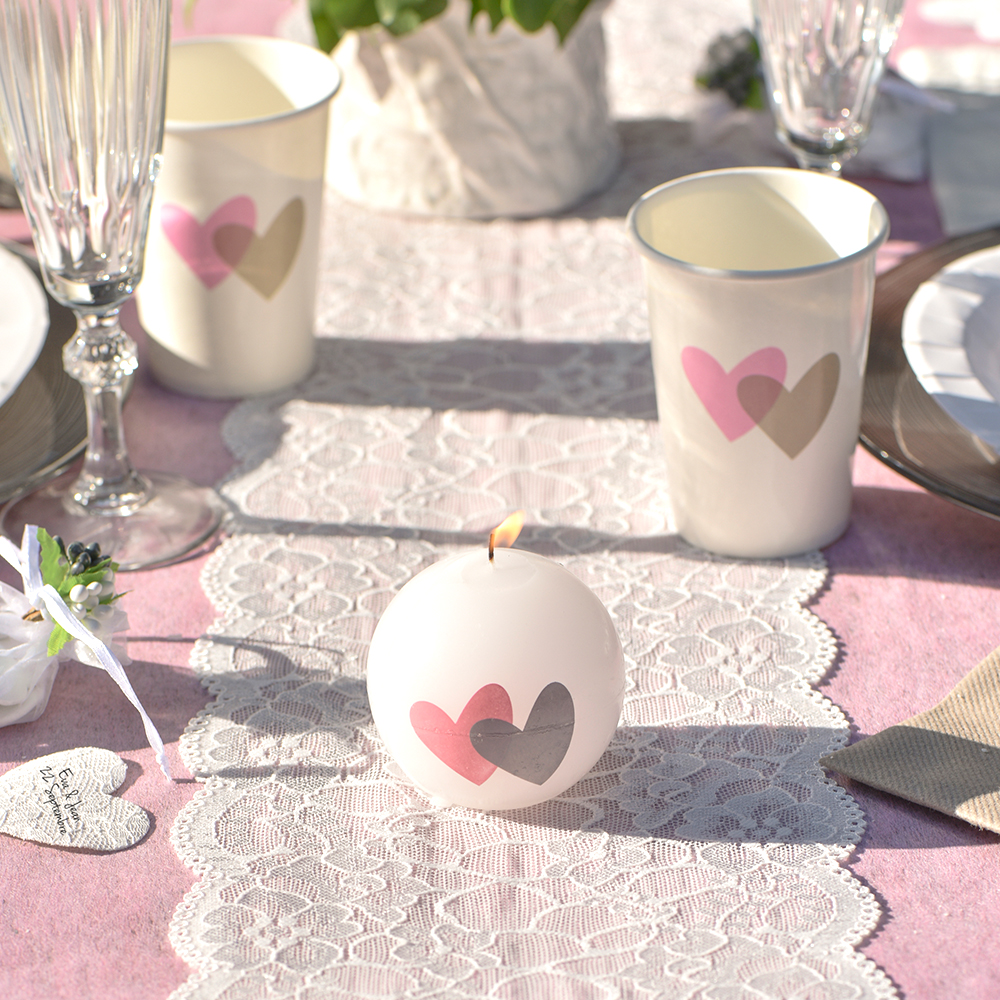 Tischläufer "Spitzen Runde" weiß 18 cm x 3 m