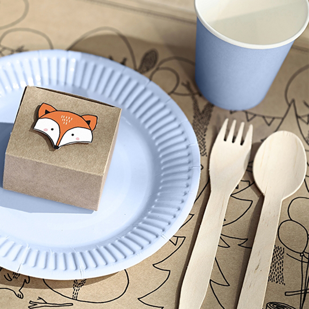 Partygeschirr "Woodland" Partybesteck (18 Stück)