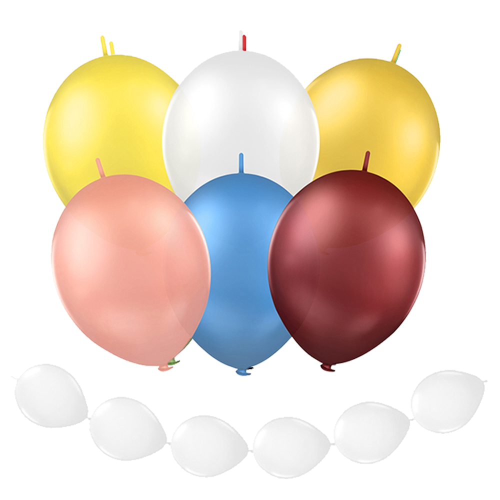 Kettenballons Pastell Ø 30 cm (100 Stück) silber