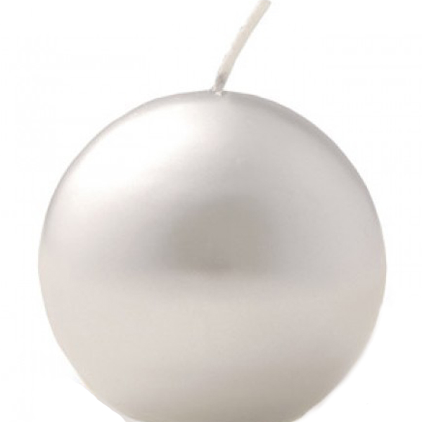 Kugelkerzen Bolsius 7 cm silber 10 Stück