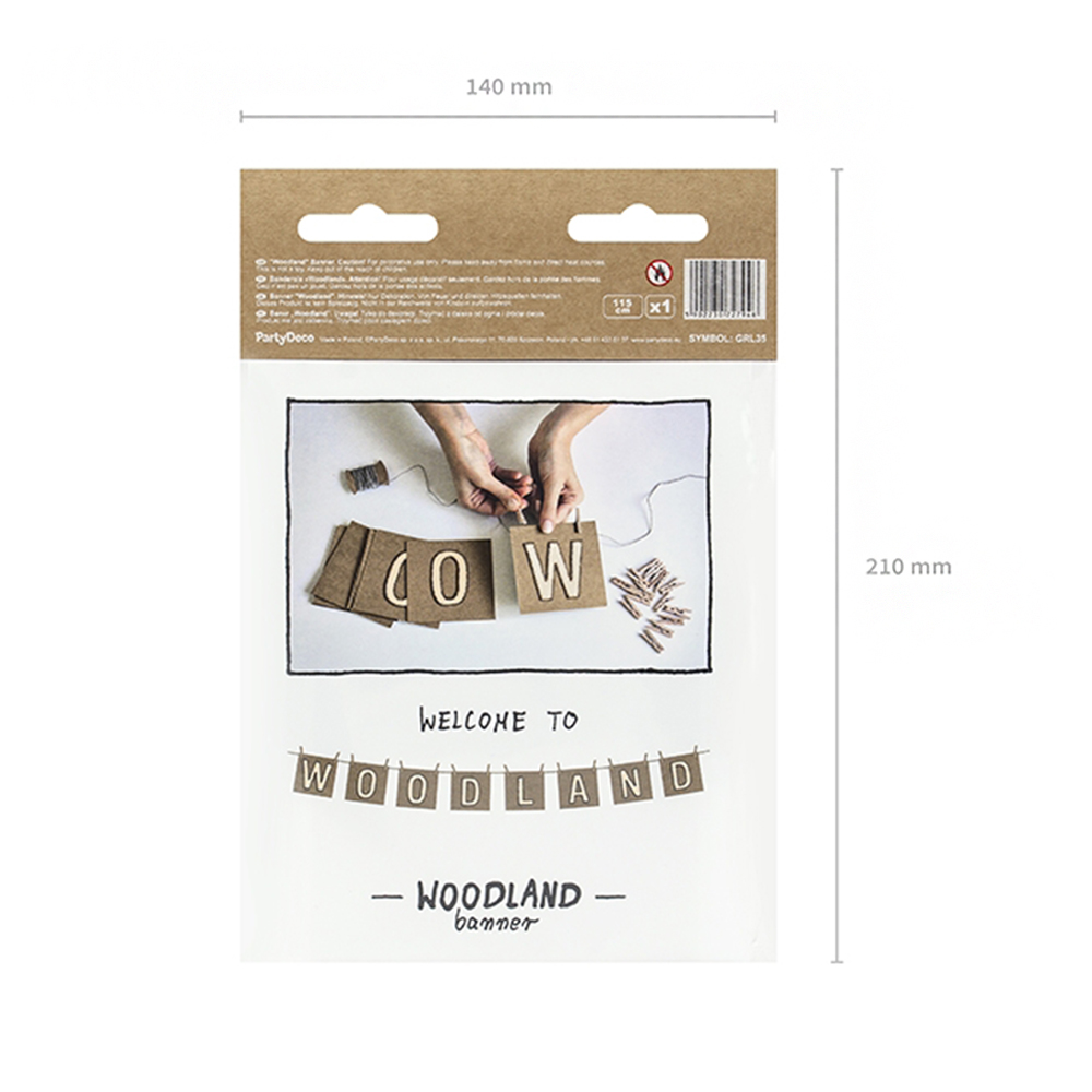 Girlande Banner "Woodland" 1,15 m