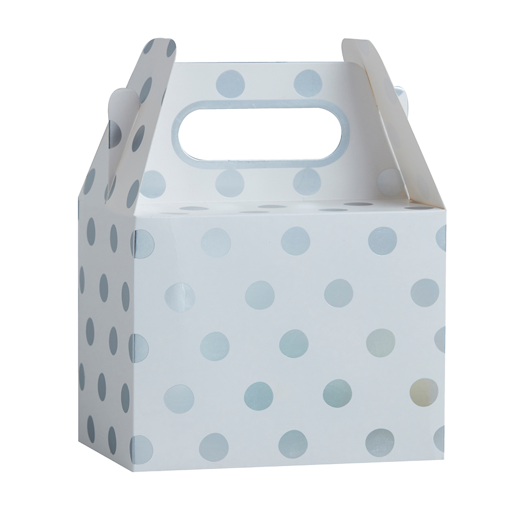 Geschenkbox Silber Punkte "Pick & Mix" (5 Stück)