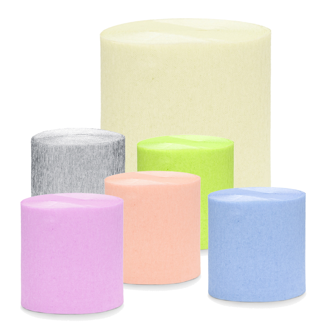 Kreppband 5 cm x 10 m 4 Stück Ivory