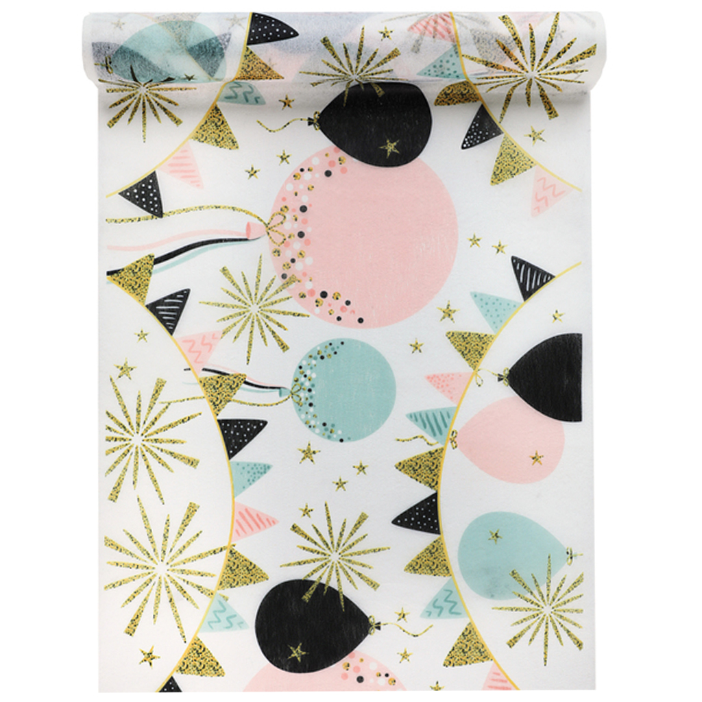 Tischläufer Party bunt "Glitzer" 30 cm x 5 m