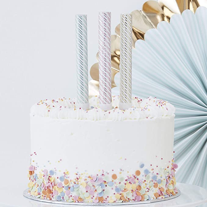 Kuchen Fontänen 3 Stück Pastel, Gold Mix