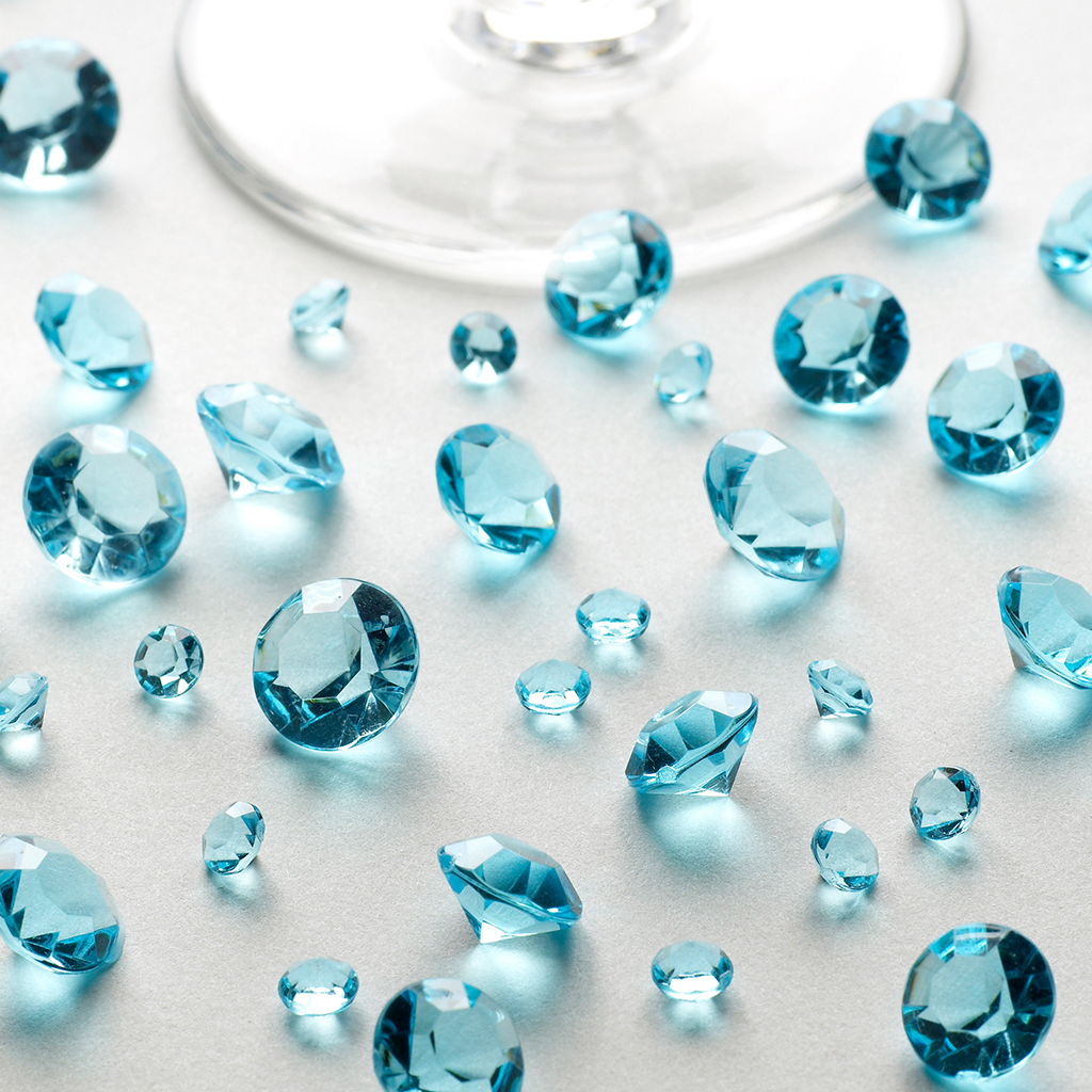 Acryl Diamant Ø 5,10,12 mm (ca. 100 g) türkis ABVERKAUF