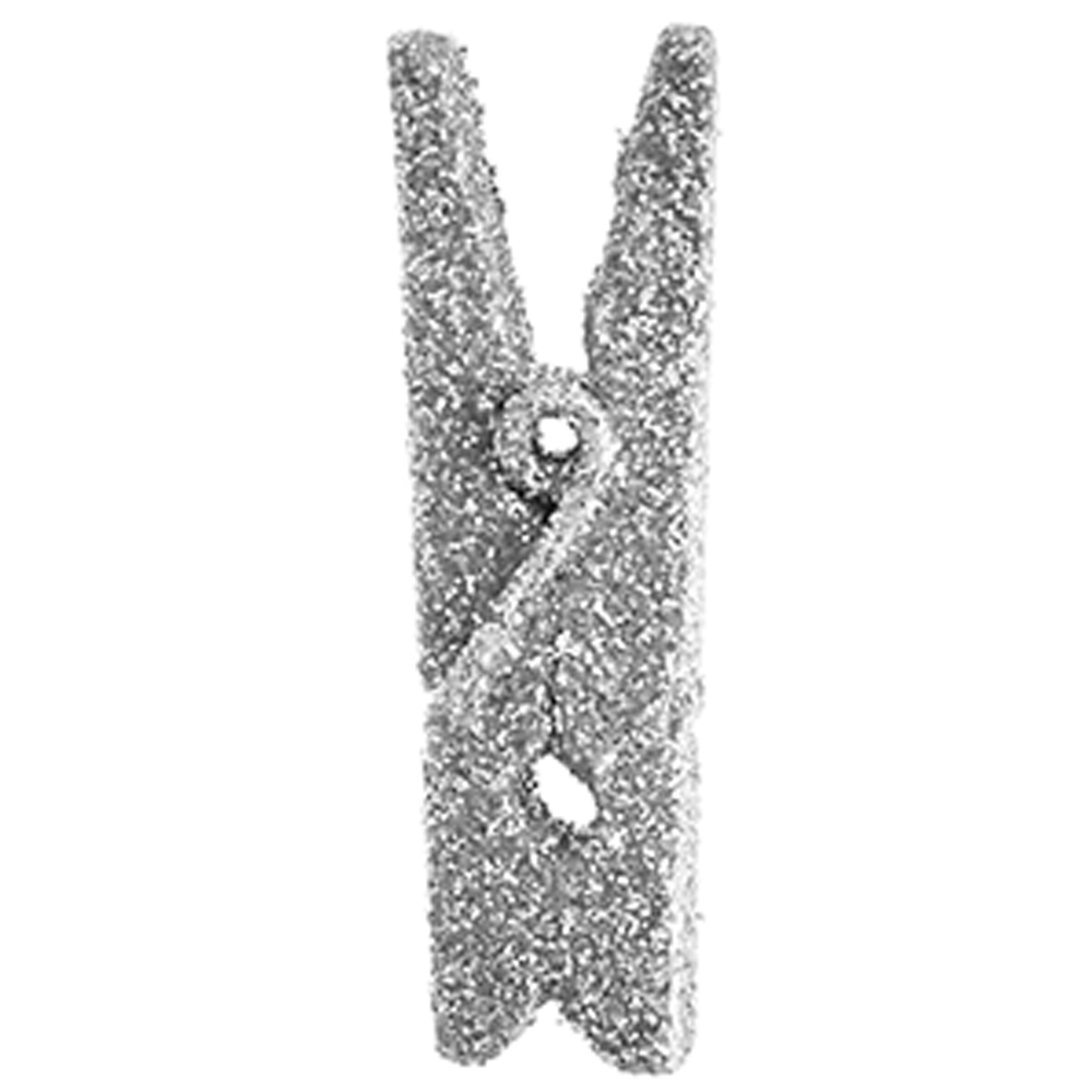 Klammern "Miniklammern Glitter" 3,5 cm rot