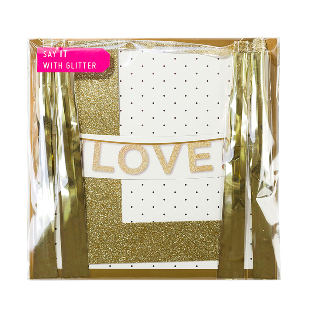 Girlande Glitter "LOVE" 3 m ABVERKAUF