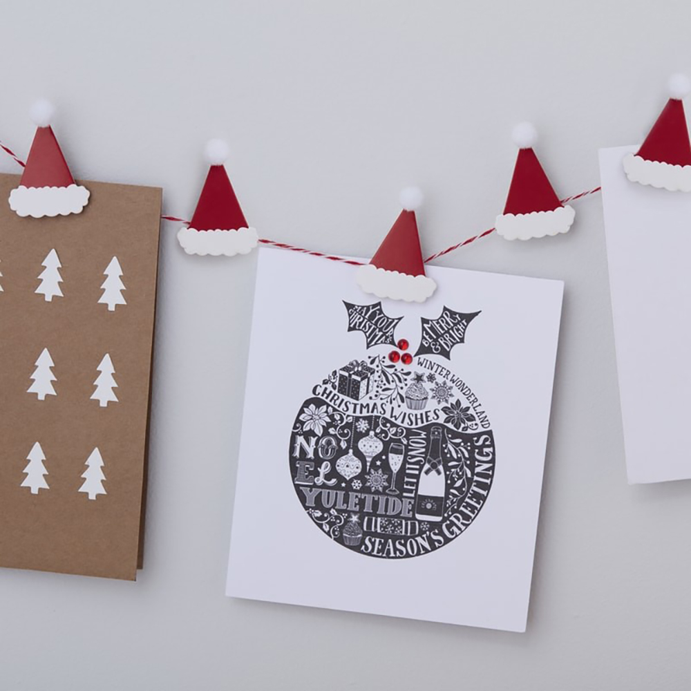 Dekoklammer "Santa & Friends" Weihnachtsmütze (16 Stk) SALE