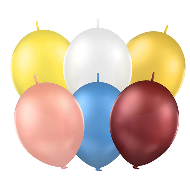 Kettenballons Pastell Ø 30 cm (100 Stück) silber