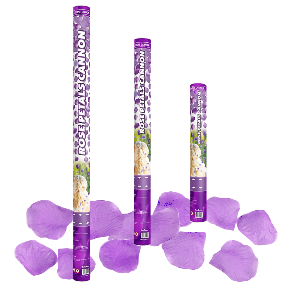 Confetti Cannon "Rosenblätter" lila