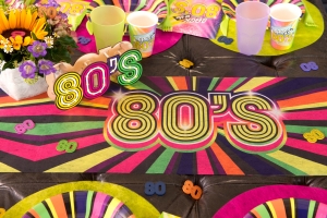 80er Jahre Tischläufer bunt 3 m x 30 cm