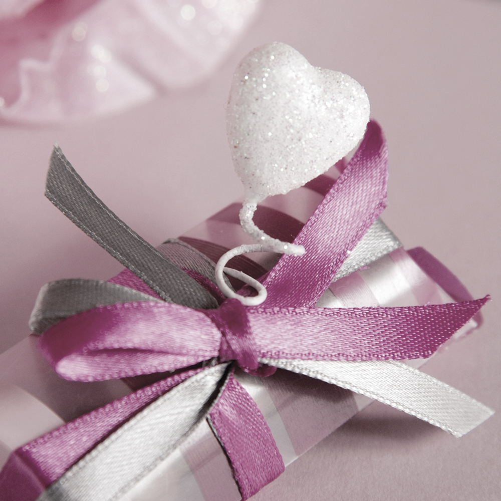 Dekoherzen Bund "Glitter" (12 Stück) grün