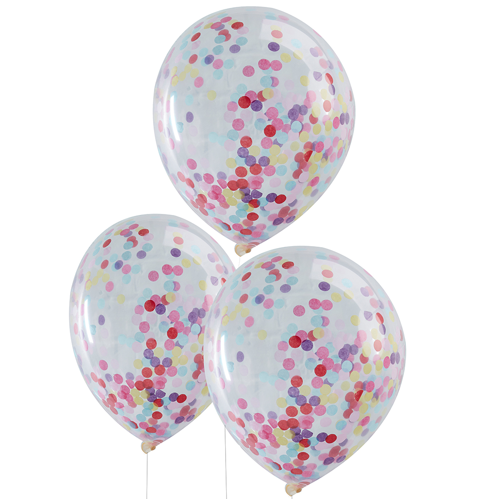 Luftballons Bunt Konfetti "Pick & Mix" (5 Stück)