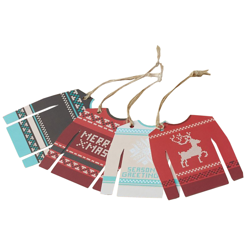 Anhänger Christmas Jumper "Vintage Noel" (12 Stk) ABVERKAUF