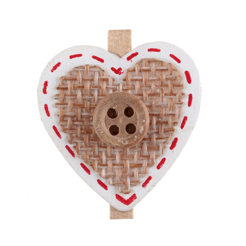 Klammern "Herzklammer Knopf" 2.8 x 3 cm (6 Stück) SALE