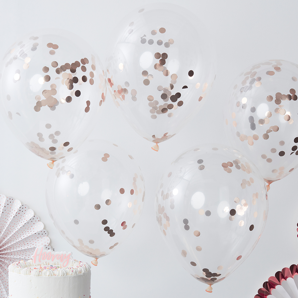 Luftballons Konfetti "Pick & Mix Rosé" (5 Stück)