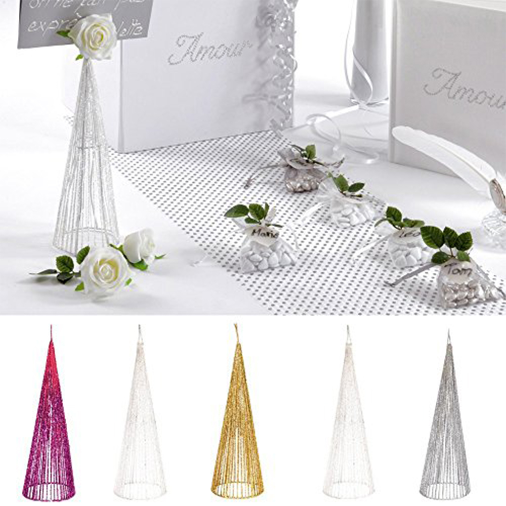 Dekoration Glitter "Tischkegel" (1 Stück) Fuchsia SALE