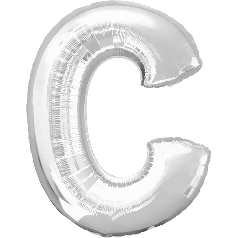 Folienballon Buchstabe "N" silber 40 cm