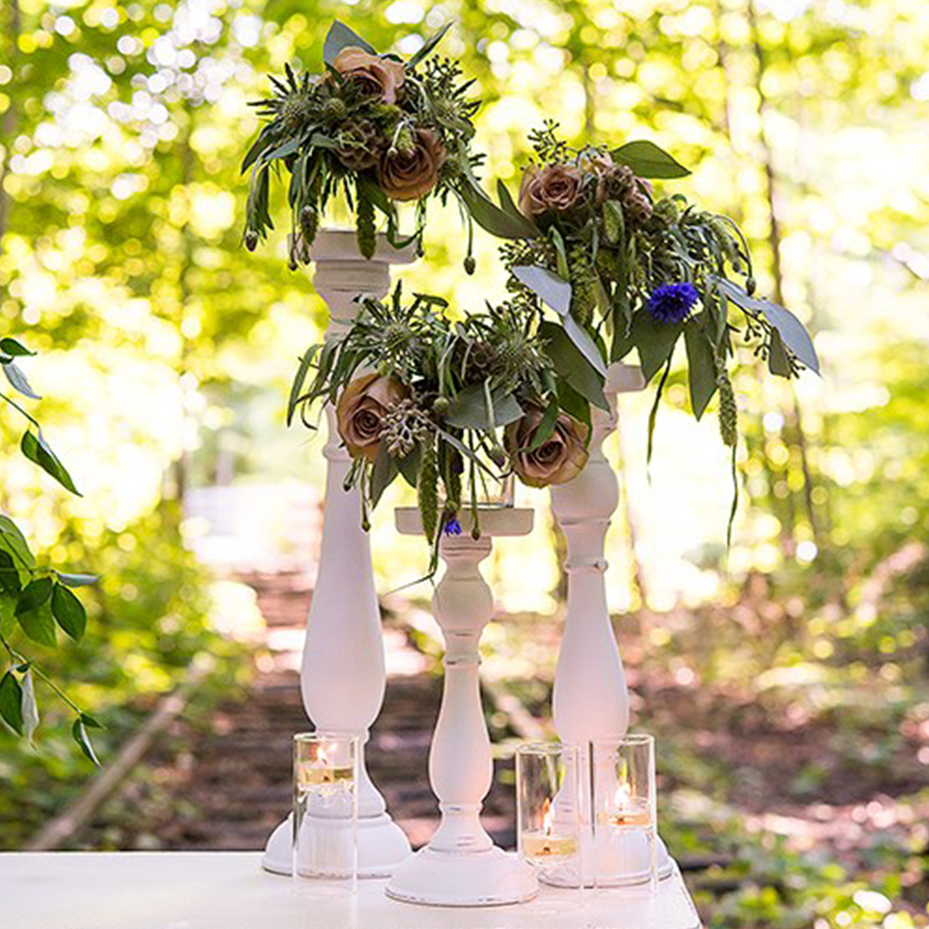 Kerzenständer Set "Shabby Chic" (3 Stück)