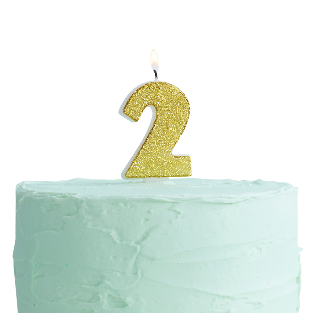 Zahlenkerzen "Pick & Mix" Zahl "7" gold 6 cm
