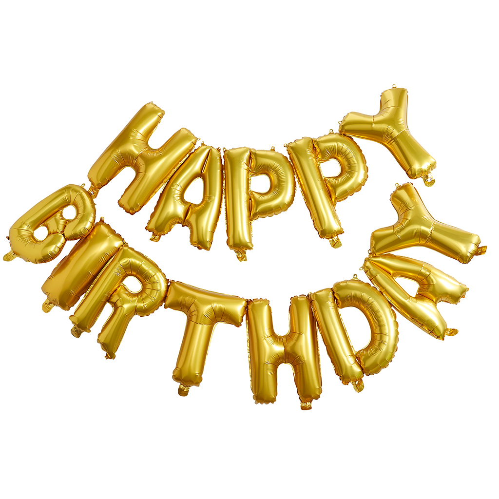 Folienballons Happy Birthday Gold "Pick & Mix"