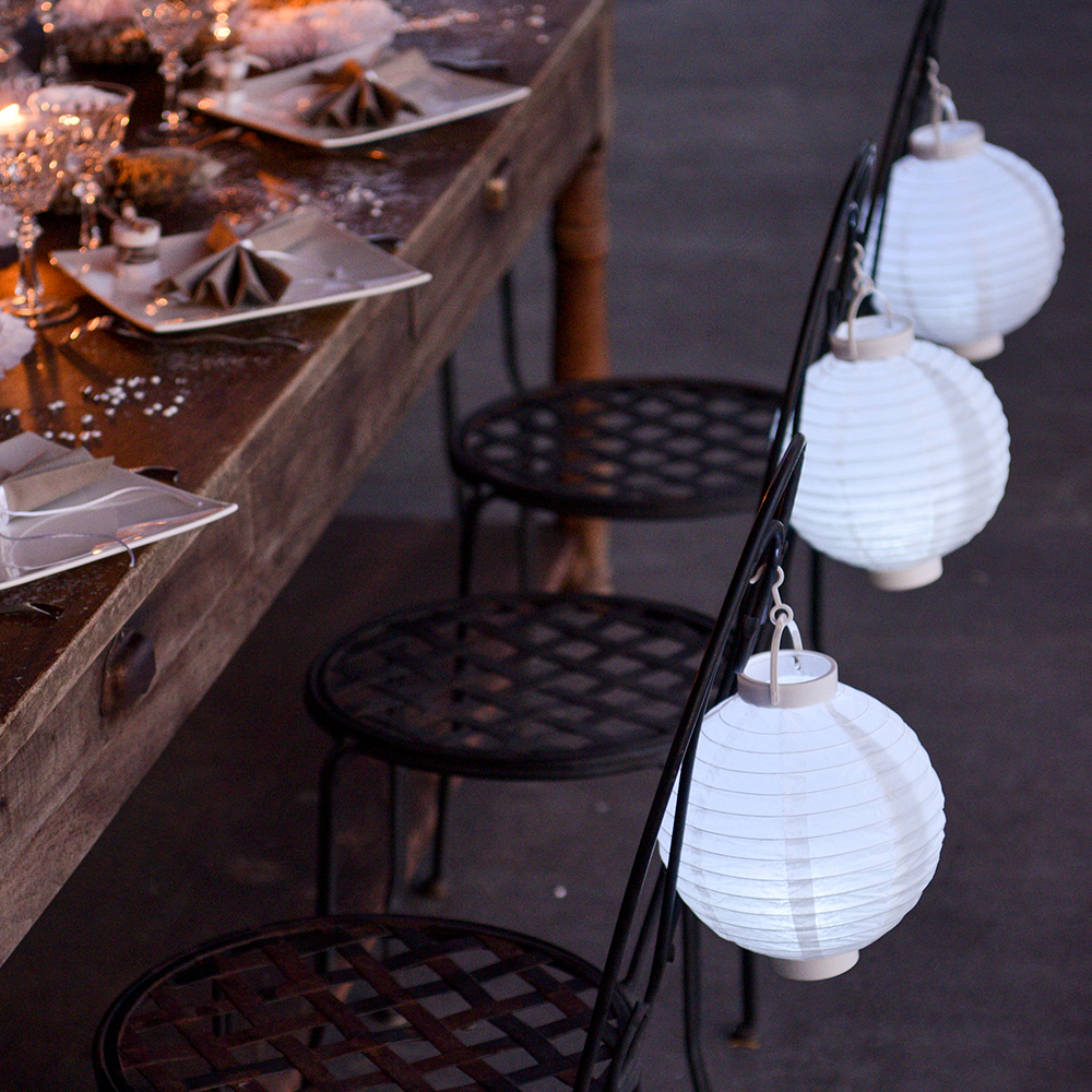 Laternen Chinesisch Ø 20 cm weiß