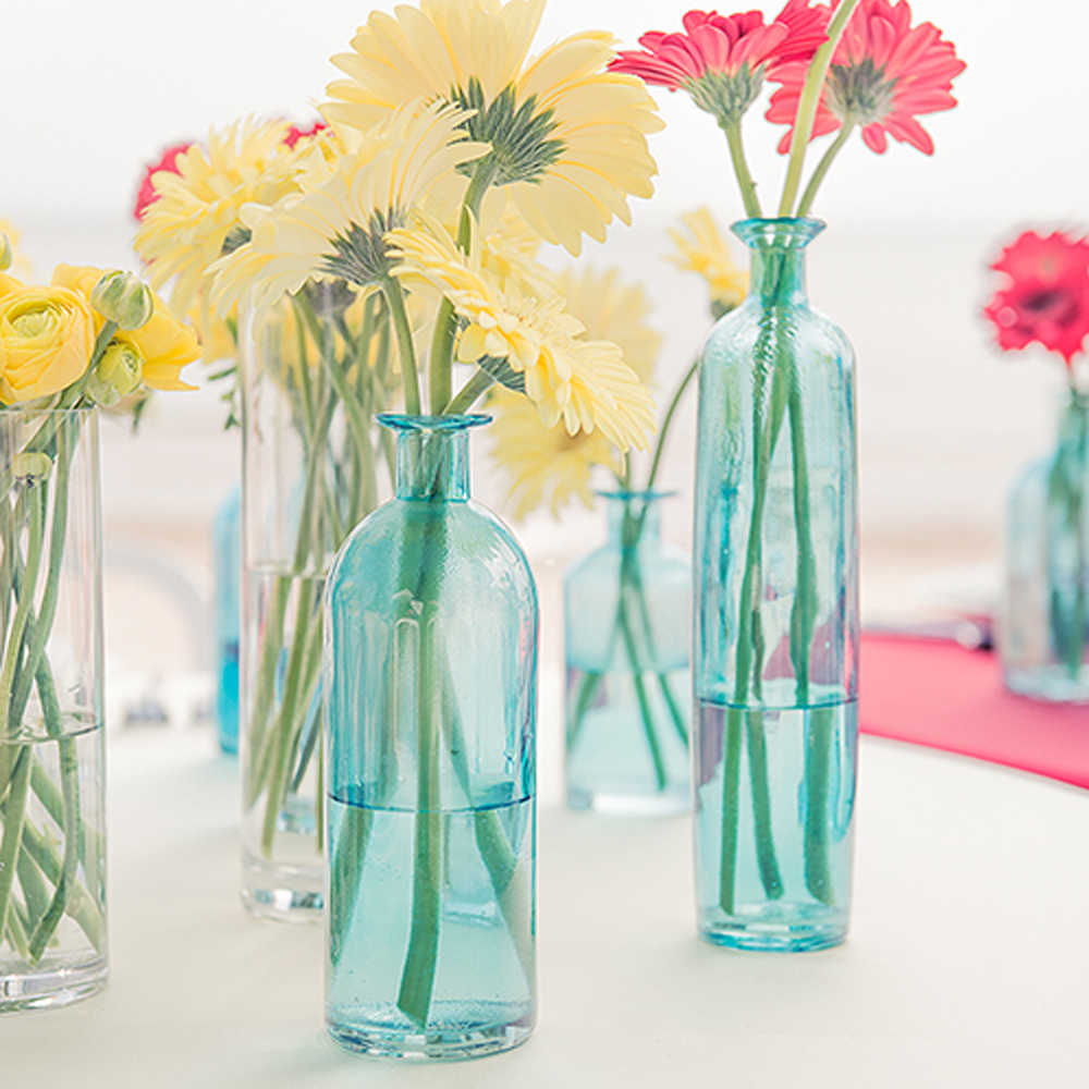 Vase Set "Retro" (6 Stück) -weiß