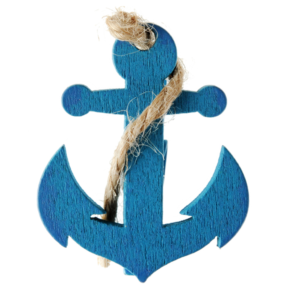 Klammern "Anker Maritim" 3.5 x 3 cm blau