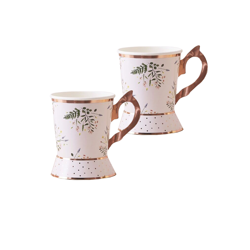 Partygeschirr "Let´s Partea" Papptassen (8 Stück)