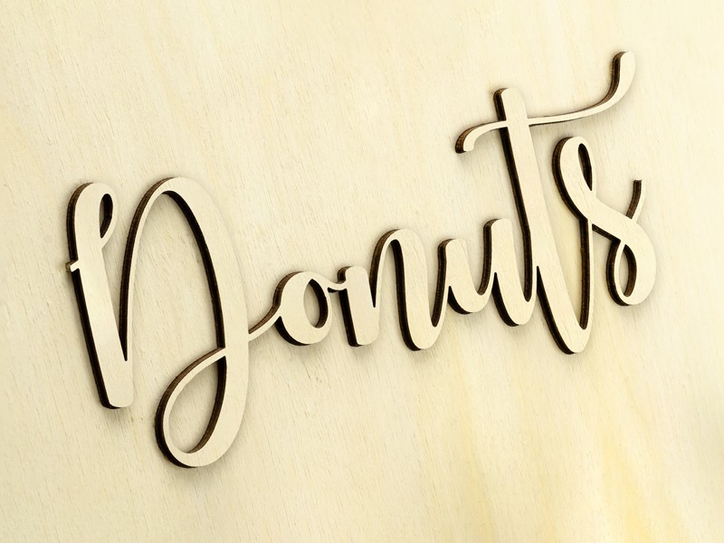 Ständer für Donuts Naturholz 45x55cm