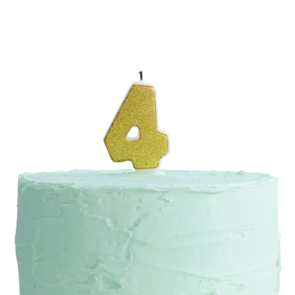 Zahlenkerzen "Pick & Mix" Zahl "7" gold 6 cm
