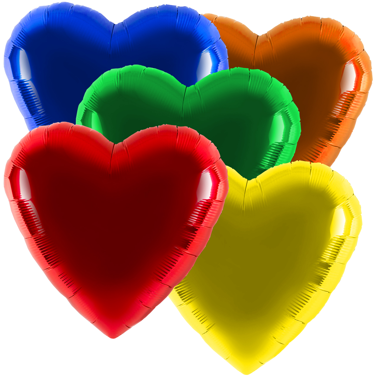 Folienballon Herz "Colour" Ø 45cm gelb