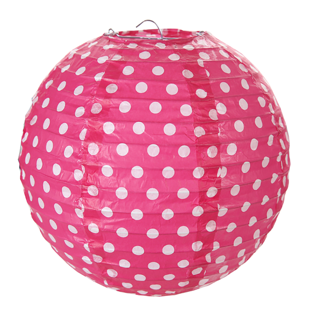 Laternen Dots Ø 20 cm (2 Stück) rosa
