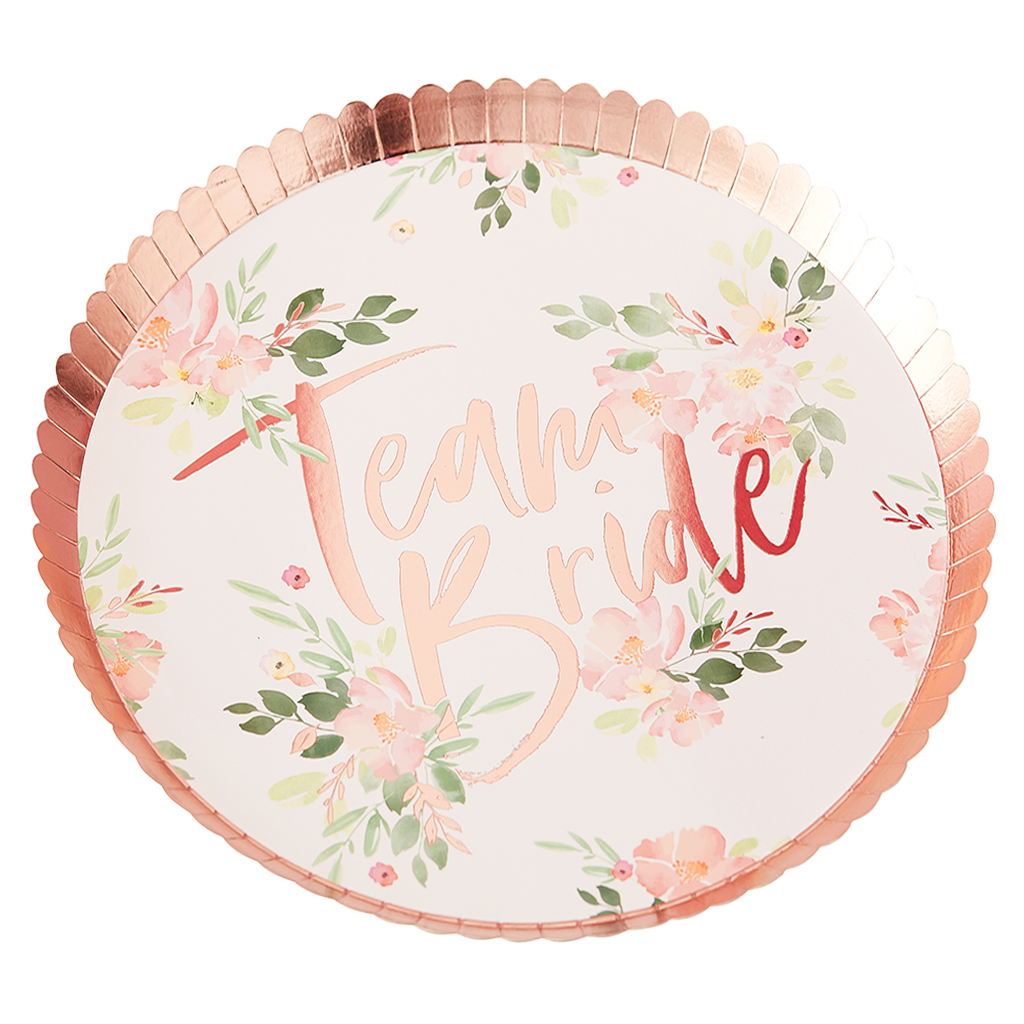 Partygeschirr "Floral Hen" Teller (8 Stück)