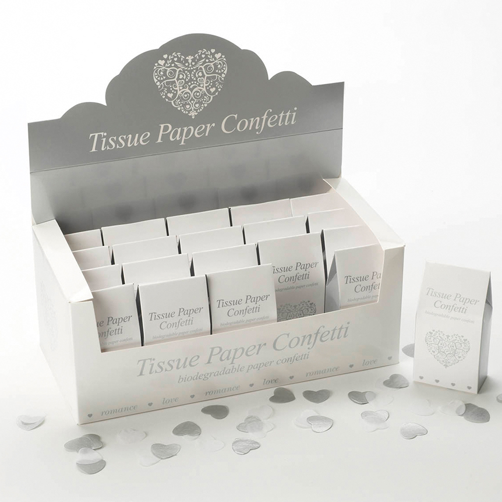 Konfetti  "Vintage Romance" Papier silber