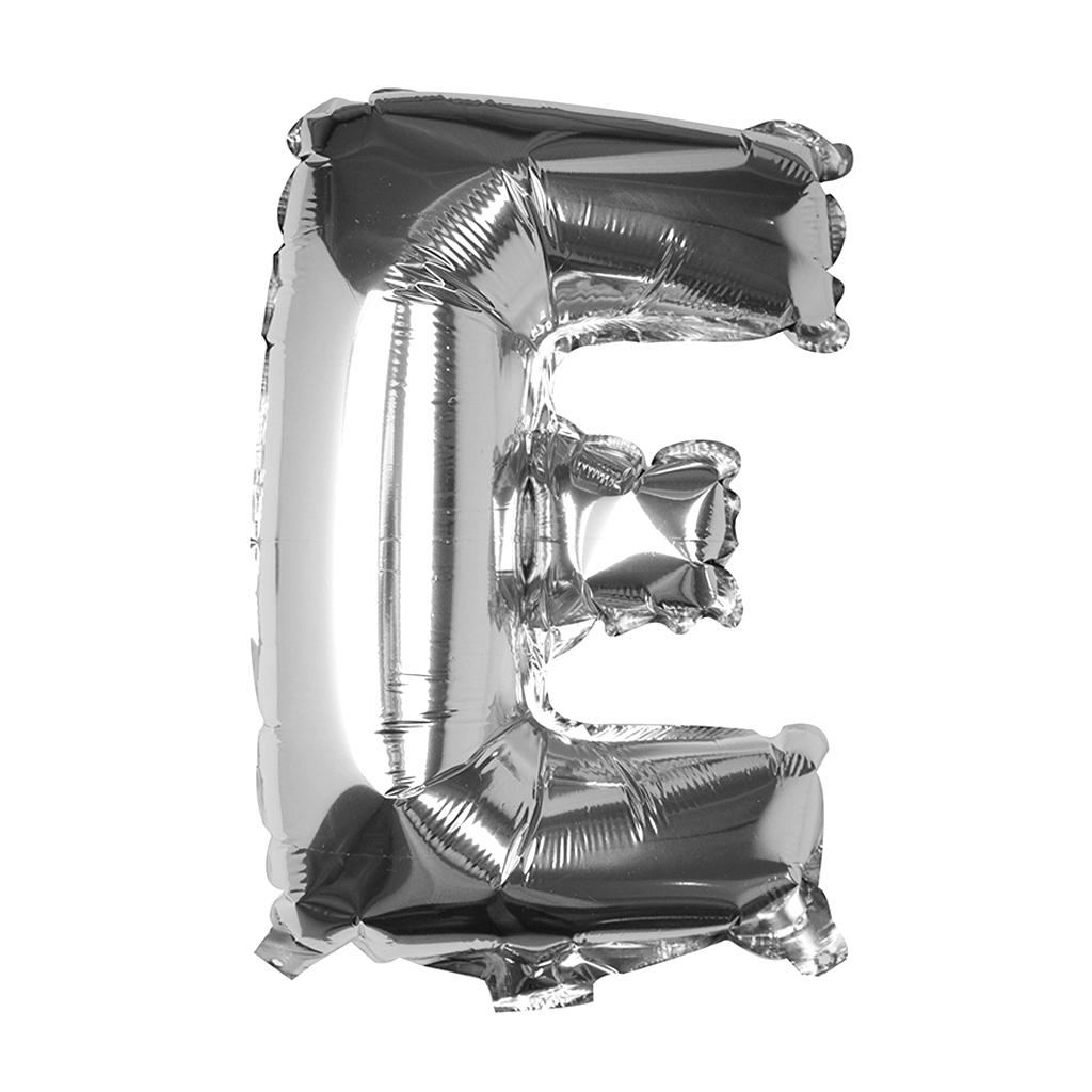 Folienballon "Girlande" Buchstabe "O" silber 40 cm
