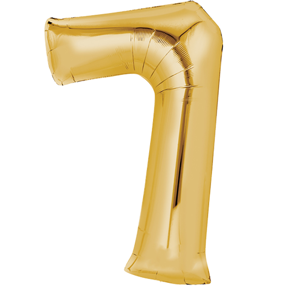 Folienballon Zahl XXL "0-9" gold 85 cm Zahl 2