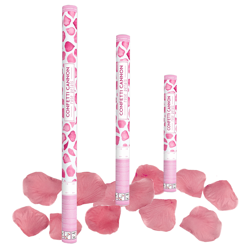 Confetti Cannon "Rosenblätter" 60 cm rosa
