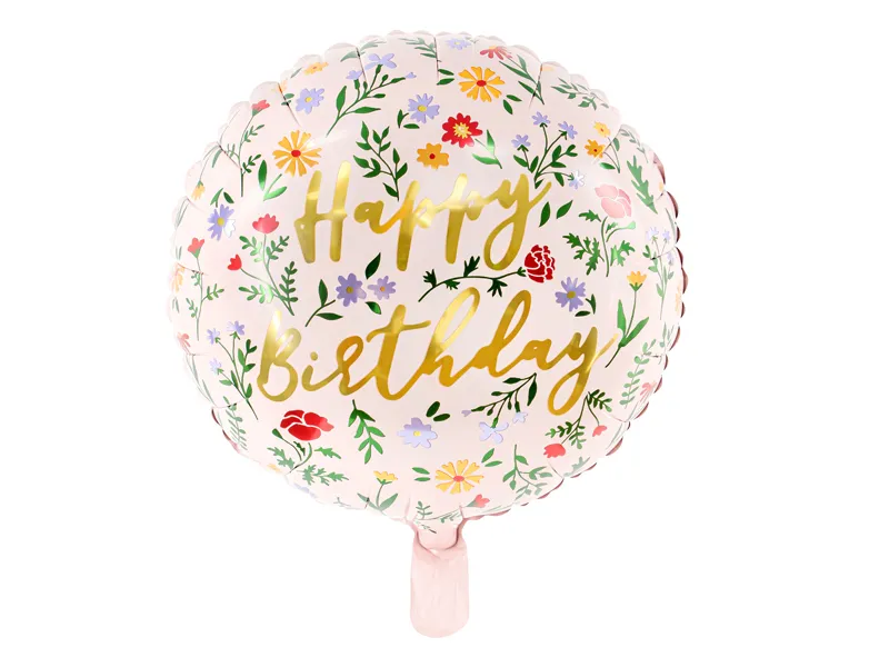 Folienballon alles Gute zum Geburtstag, 35cm, hellrosa