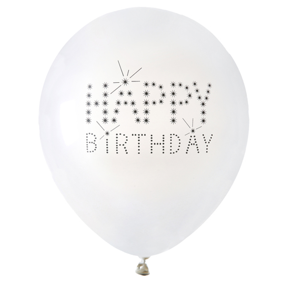 Latexballon Ø 23cm "Happy Birthday" (8 Stück) SALE