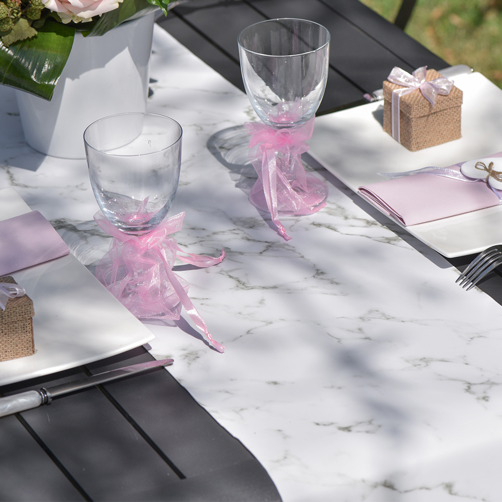 Tischläufer "Marmoroptik" 27 cm x 3 m SALE