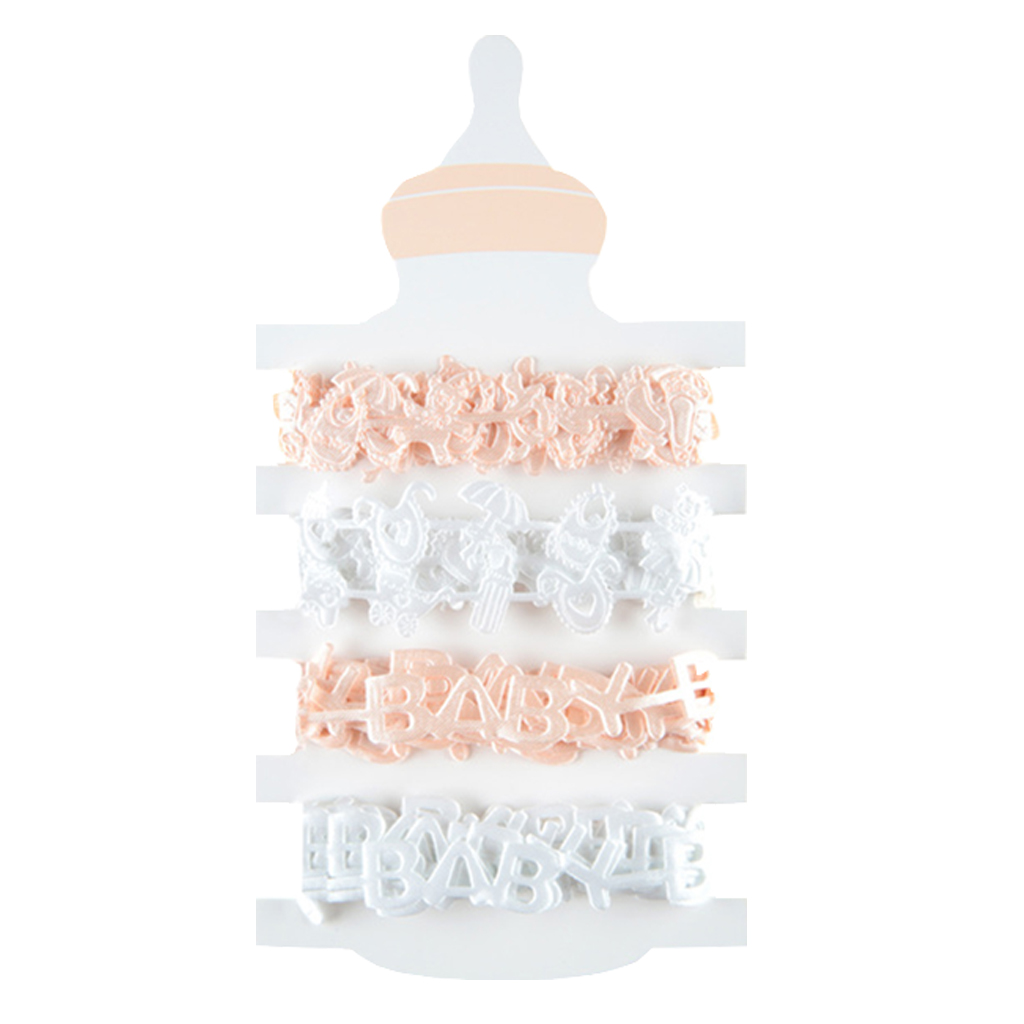 Dekoband "Baby Mix" Apricot 15 mm x 2 m (4 Stück)