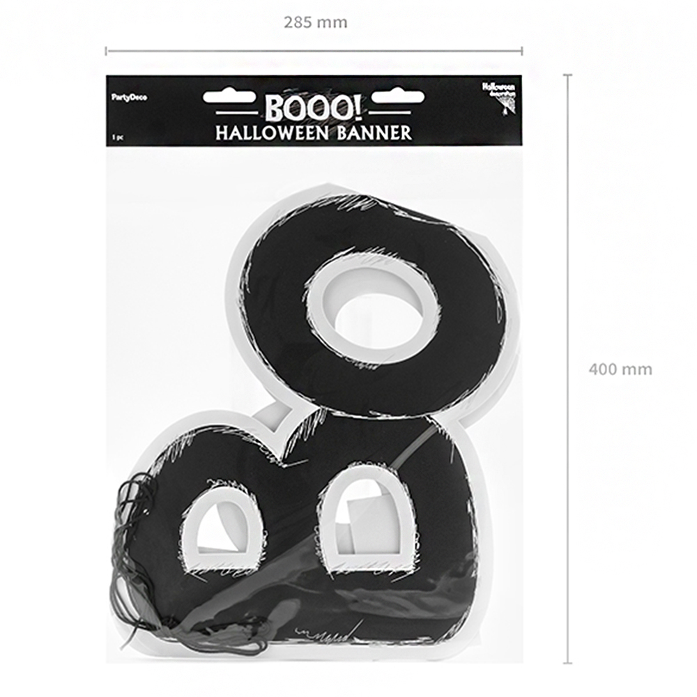 Girlande Halloween "Booo!" 26 cm x 68 cm ABVERKAUF